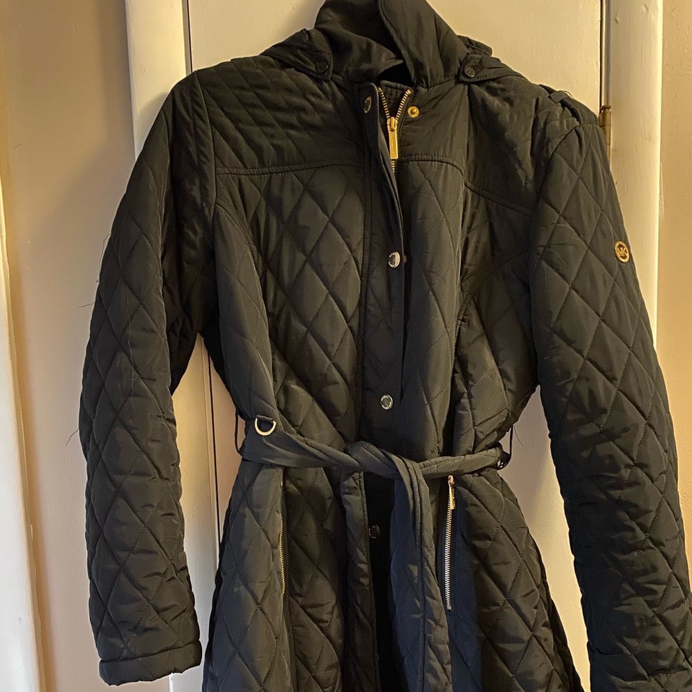 Michael Kors long black jacket.